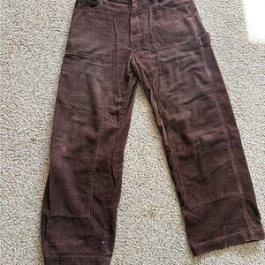 No Boundaries Baggy Brown Double Knee Corduroy Pants
